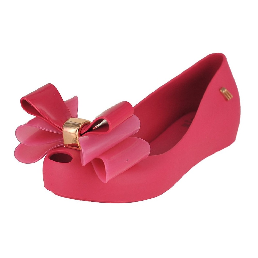 Melissa hot pink ultra sweet pink bow jelly shoes